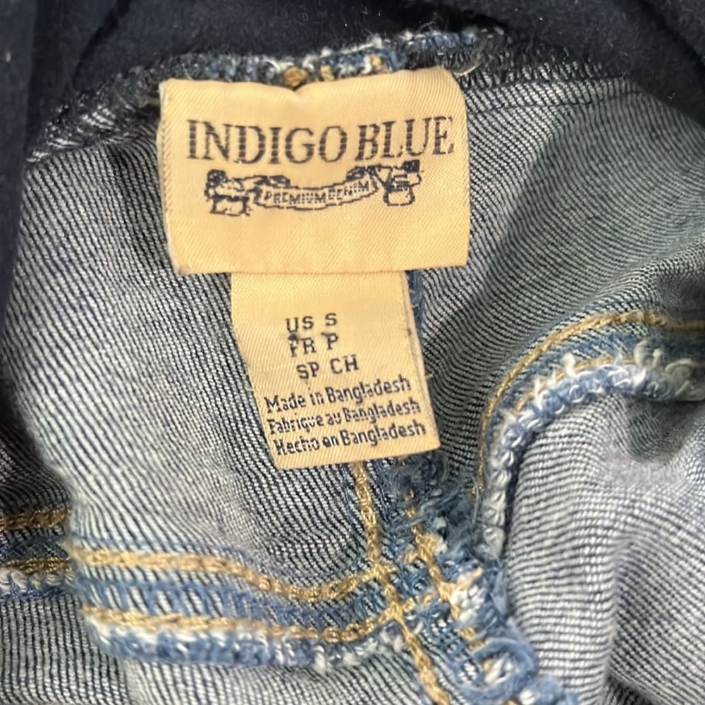 Indigo Blue Maternity Denim Bermuda Shorts - Picture 3 of 3